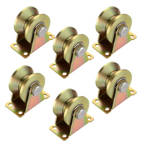 Ruedas Poleas para Cuerda, 6 Piezas Rueda con Ranura en V para Poleas, Equipo De Fitness, Tendederos, Rieles, Maquinaria Industrial, 30mm