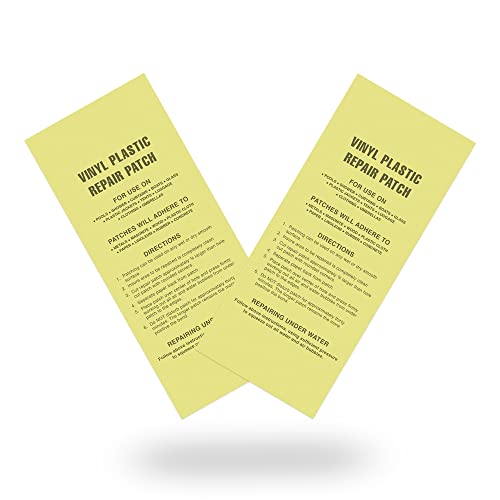 Vinyl Pool Repair Kit – 2 Clear Waterproof Adhesive Patches for Inflatable Pools, Air Mattresses, Pool Toys, Floats, and Rafts