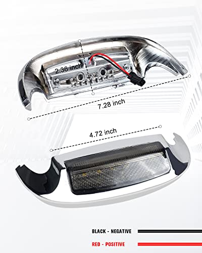 Nthreeauto Front Led Fender Light Smoked Fender Tip Running Light Compatible With Harley Electra Glide Ultra Limited - White #TOP4