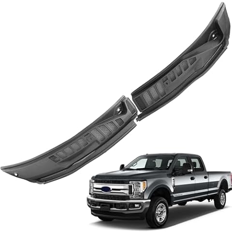 MiKaFex Windshield Wiper Cowl Cover Panel Compatible with Ford Super Duty F250 F350 2017-2022，Left & Right Front Windshield Wiper Cowl Grille Insert Panel, Without Nozzles Hoses Cover