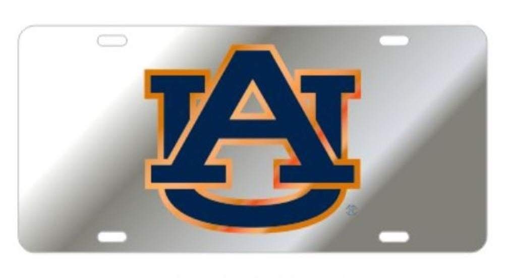 Cratique Auburn Tigers Laser Cut Inlaid Mirror License Plate