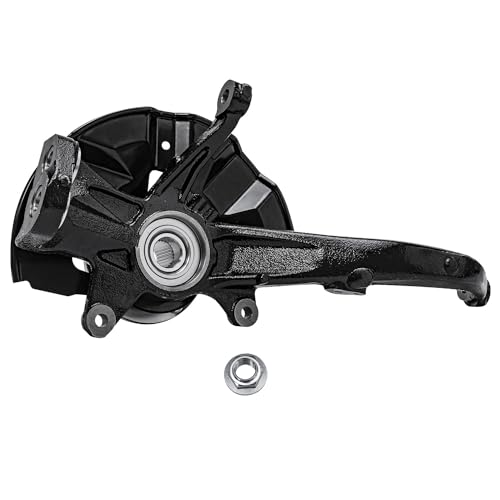 Image of Detroit Axle - Front 2pc Steering Knuckles for 2006-2012 Ford Fusion 2003-2008 Mazda 6 2007-2012 Lincoln MKZ 2006 Zephyr 2006-2011 Mercury Milan, 2 Steering Knuckles & Wheel Bearing Hubs Replacement