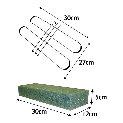 Headstone Tombstone Flower Saddle Decorations with Floral Foam Sturdy Rustproof Metal Cemetery Gravestone Saddles Graves Saddle for Cemetery Outdoor Yard Lawn Headstone Flower Sadd image 6