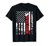 Welder Vintage USA American Flag Welding T-Shirt
