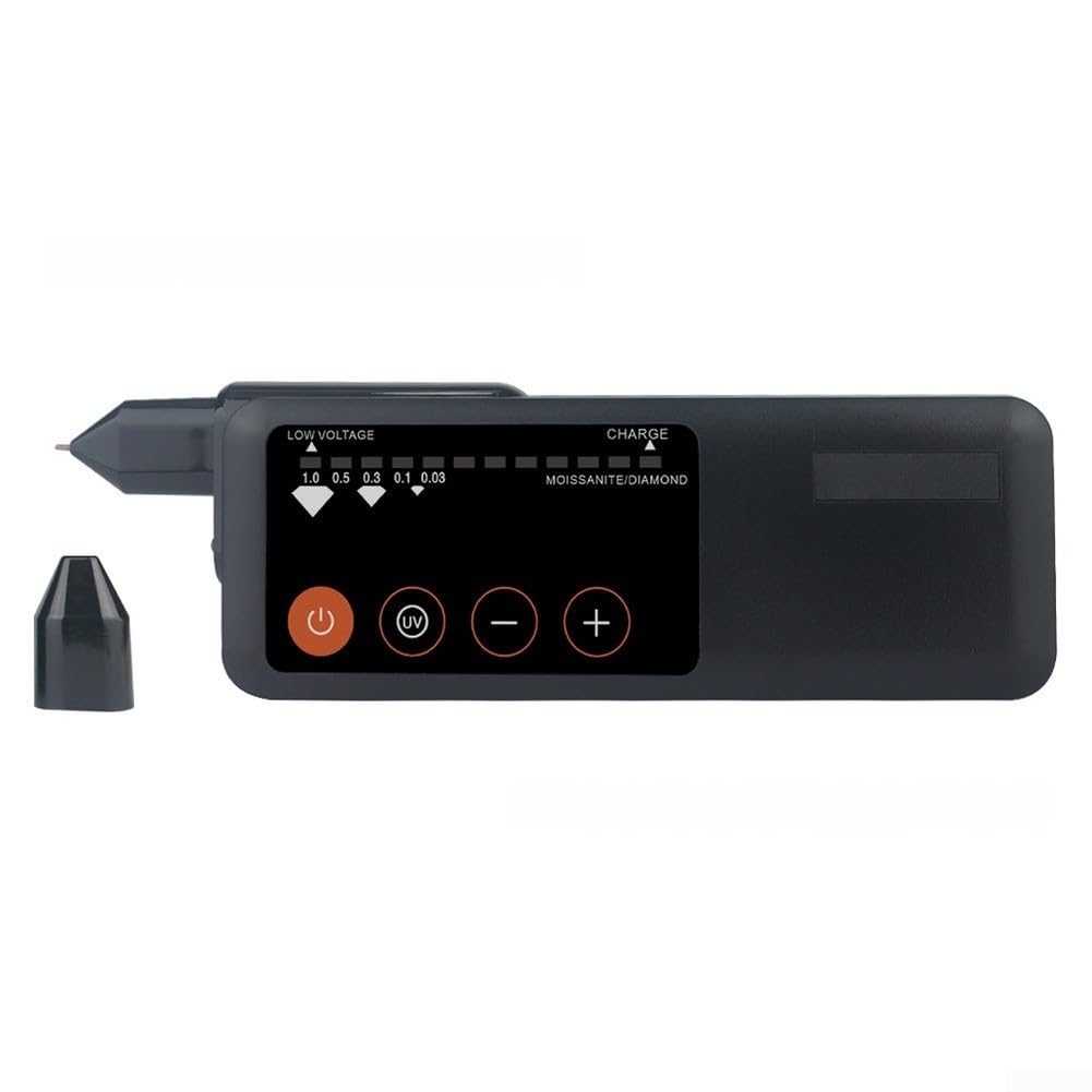 Testeur de pierres précieuses rechargeable LCD pour identifier la conductivité des bijoux