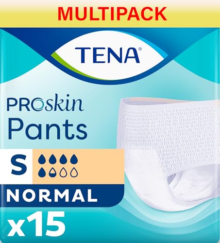 Tena Pants - Pantalones para incontinencia (4 paquetes de 15 unidades, talla pequeña)
