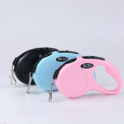 Jzenzero Coleira retrátil para cães, coleira para animais de estimação com rotação de 360 graus, cor