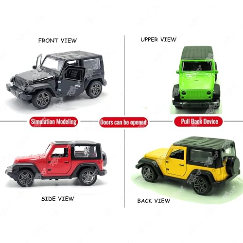 Image of toyco Alloy Metal SUV Toy Car for Kids | Pull Back Unbreakable Small Toy Cars | Openable Doors, Smooth & Shiny Edges |1:36 Scale | Gift Toys for Boys and Girls Age 3+ | (Multicolor)