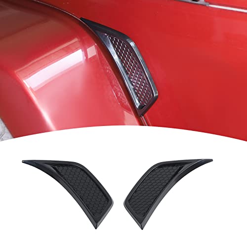 Jimen Compatible with 2007-2018 Jeep Wrangler JK & Unlimited, 2PCS Car Side Fender Air Vent Cover Trim Exterior Accessories (Black)