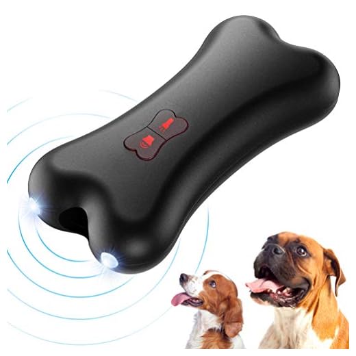 petacc Antiladridos Perros,Dispositivo Antiladrido de Mano Dispositivo de Entrenamiento de Controlador de Ladridos de Perro Disuasor Ultrasónico de Ladrido de Perro con luz LED, Carga USB