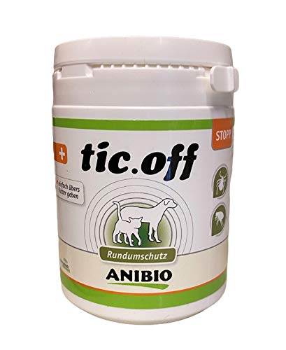 Anibio Tic-Off 140g tic.Off - schützt natürlich - Ungeziefer Schutz für Hunde und Katzen - frei von chemischen Insektiziden