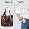 GUHAOT Firecracker Soccer Print Reusable Shopping Bag, Foldable Grocery Tote, Packable Shoulder Bag, 25L Supermarket Carrier for Travel, Work, Daily Use #5