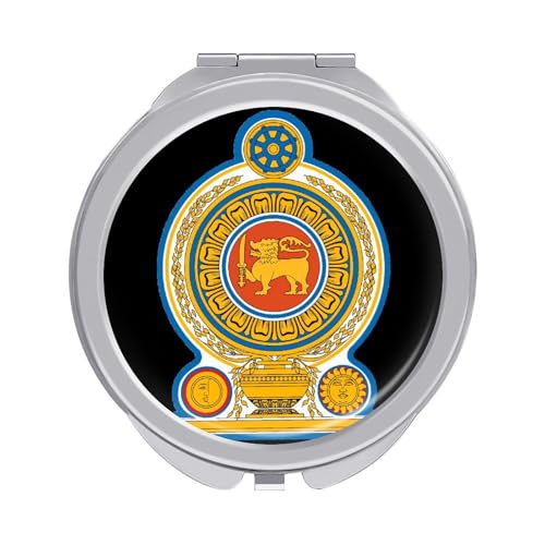 Sri Lanka Travel Makeup Mirror with 2X Magnification