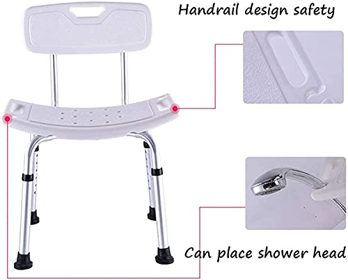 Chaise de bain réglable en aluminium pour douche senior