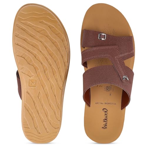 Image of WALKAROO Men's Stylish Slip-On Sandals for Formal and Casual Footwear - WGR53136