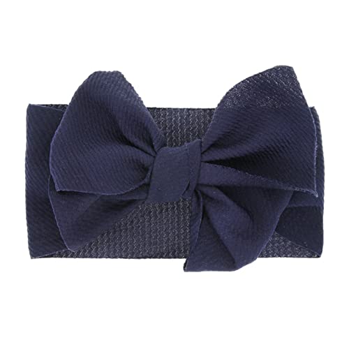 Cinta para el pelo para bebé, niña con arco, turbante para el pelo, cinta para el pelo recién nacido, diadema elástica, accesorio para el pelo para 0 – 36 meses, niños pequeños recién nacidos, azul