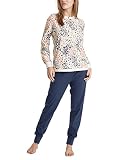 Ringella Damen Pyjama mit Strickbündchen Creme 42 2511227,Creme, 42