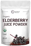 Micro Ingredients Organic European Black Elderberry Juice Powder, 4 Ounce, Cold Pressed, Flash Pasteurized for Safety, Supports Immune System, Energy and Vascular Health, No GMOs, Vegan Friendly
