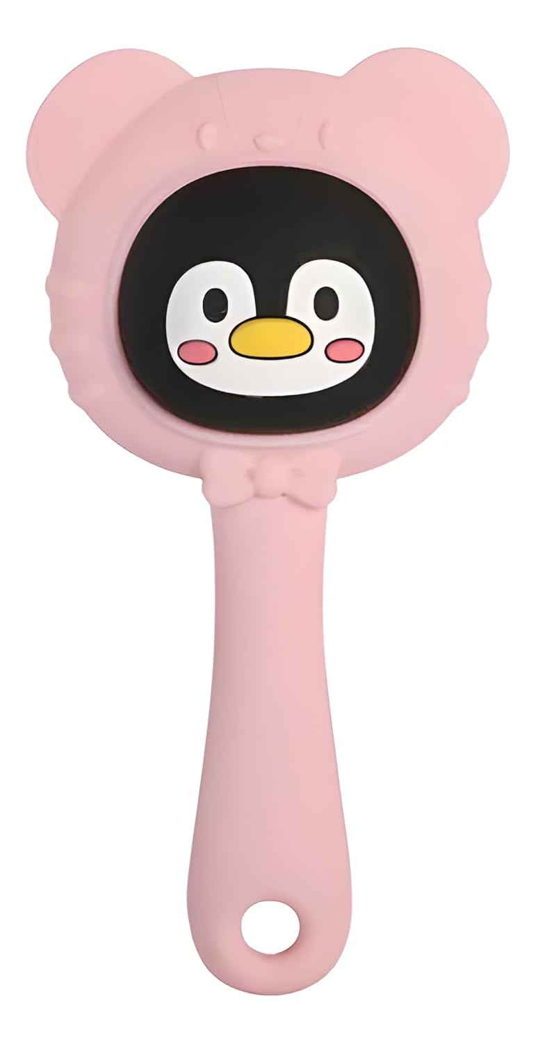 Teether for Baby | Musical Rattle Teethers for 3 to 24 Months | Silicone Rattle Teether | BPA-Free for Easy Teething | Jhunjuna, Baby Feeding Toys (Pink)-picture-10