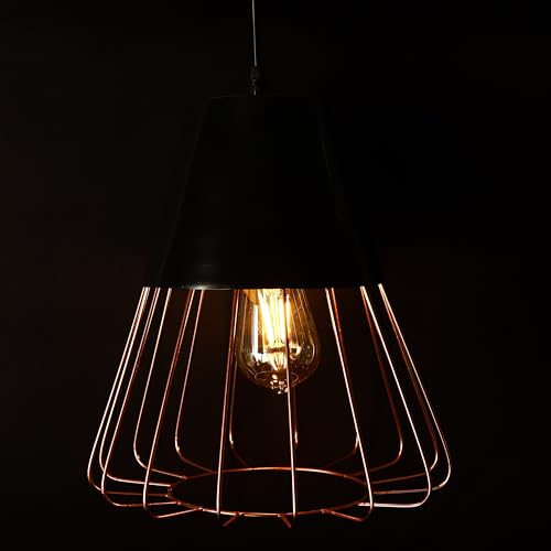 Image of Lexton Hanging Pendant Light Diamond Cluster, Ceiling Lights for Home Decoration, Room Light, Chandelier for Living Room Modern Diwali Decoration Items - Black (Pack of 1) (Bulb Not Included)