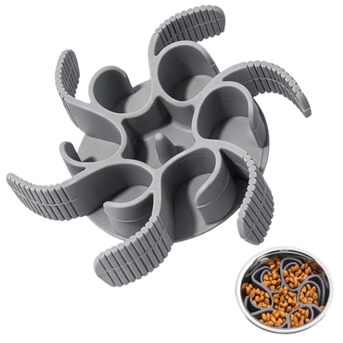Slow Feeder Gamelle anti-glouton en silicone pour chiens de taille moyenne et grande pour les races de chiens de taille moyenne et grande, gamelle anti-glouton...