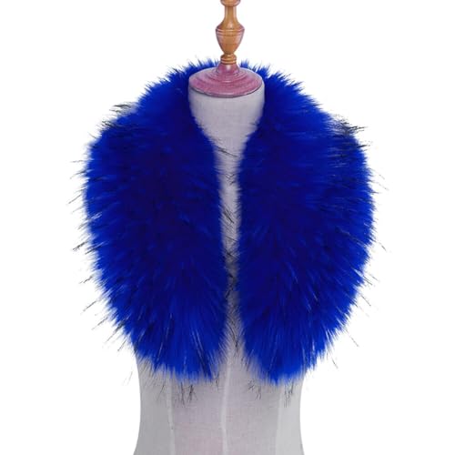 Eforcase Faux Fur Trim for Hood Replacement Faux Fur Collar Neck Warmer Scarf Wrap Faux Fur Collar Cold Weather Wrap Scarf2