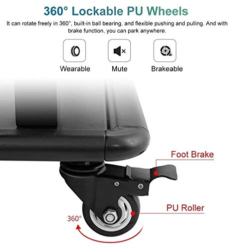 Soporte móvil para TV 32-75 pulgadas altura ajustable negro miniatura 5