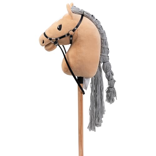 BEJOY Steckenpferd Spielzeug Pferd, Hobby Horse Holzpferd Plüschpferd zum...