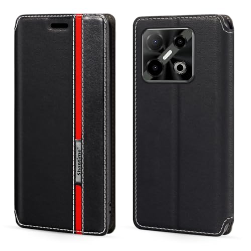 Custodia Flip in a Classiche Compatibile con Doogee Blade GT Play Chiusura Magnetica Invisibile e Slot Carta Design a ContrastoNero righe