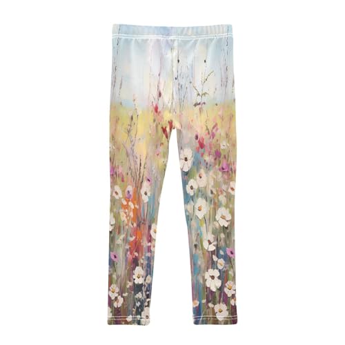 Toddler Girls Leggings Printed Yoga Pants Leggings Painting Daisy for Kids2