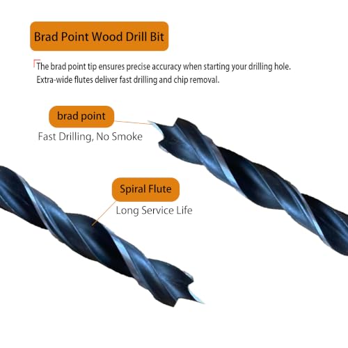 HUBANGBIAO Brad Point Drill Bit Set