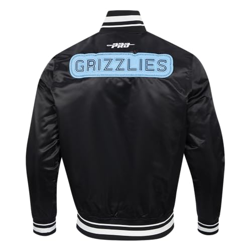 Pro Standard Mens NBA Memphis Grizzlies DIY Pick Stitch Satin Jacket Black S - Image 2