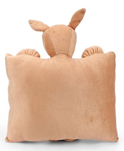 Image of Tickles Kangaroo Cushion Stuffed Soft Plush Toy for Kids Boys & Girls (Size: 35 cm Color: Brown 35 cm)