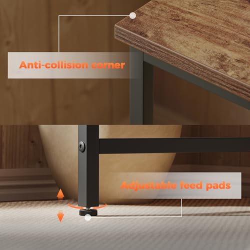 Image of Mericonia 32x20 Inch Computer Desk, 0.6 inch Thick Small Office Table | Modern Simple Style, Small Study & Writing Table for Home Bedroom Work, Brown