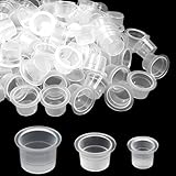 Usiriy Tapas de tinta para tatuaje, vasos de tinta, tapas de pigmento, tapas de tinta desechables para tatuaje, maquillaje permanente, suministros de tatuaje (500 unidades, pequeño)