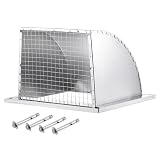 PATIKIL Cubierta de Ventilación de Pared de 14"x14", Rejilla de Salida de Ventilación Exterior con Lamas de Acero Inoxidable 304 y Malla de Protección para Baño y Cocina