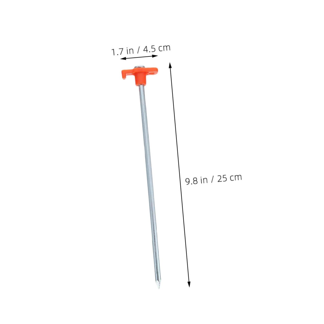 Piquetas para Tienda de Campaña 12 Uds 6x250mm Acero Inoxidable