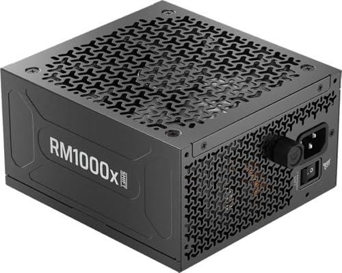 CORSAIR RM1000x SHIFT (2025) Alimentatore ATX Completamente Modulare - Interfaccia Laterale Modulare, Cavo Nativo 12V-2x6, ATX 3.1 e PCIe 5.1, Condensatori a 105°C, Cybenetics Gold - Nero