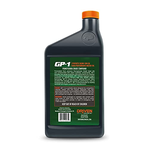 Aceite para motor 10W-30 Driven Racing Oil GP-1 12 cuartos miniatura 3