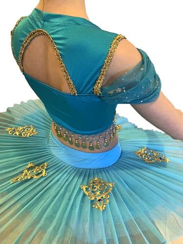 Robe de danse théâtre Jasmine JASM05 bleu ciel pour bouger librement