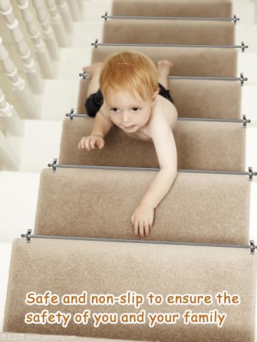 Barre pour tapis d'escalier ensemble de tubes de sécurité 80cm - 3
