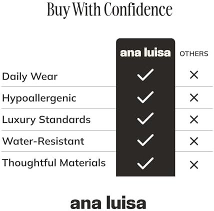 Ana Luisa Giulia Huggie Hoop Earrings for Women - Hypoallergenic Water-Resistant Tarnish-Free Chunky Earrings for Women - 14K Gold Plated & Silver Rhodium Plated Hoops - Small, Medium & Large Size - Image 7