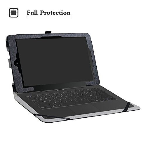 Mama Mouth 10000738-1 Rca 10 Viking Pro/Viking Ii/Cambio W101 V2 Case,Mama Mouth Pu Leather Folio Stand Cover For 10 Inch Rca 10 Viking Pro/Viking Ii/Cambio W101 (V2) 10.1 Inch 2-In-1 Tablet,Black thumb #2
