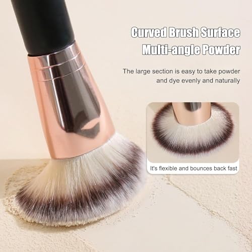 Image of Makeup Brushes Dual-ended Foundation Brush Concealer Brush, 2-in-1 Make Up Brushes Synthetic Kabuki Brush for Concealer Eye Shadow Eyeliner Eyebrow Make Up Brush (Tapered Top /Angled, 1 - Pcs)