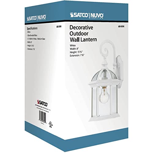 Nuvo 60/3494 One Light Outdoor Wall Mount, White #TOP2