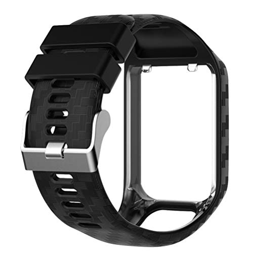 UKCOCO Compatível com Pulseira de Silicone Tomtom 2 3 Pulseira de Pulseira de Grão Esculpida para Ho