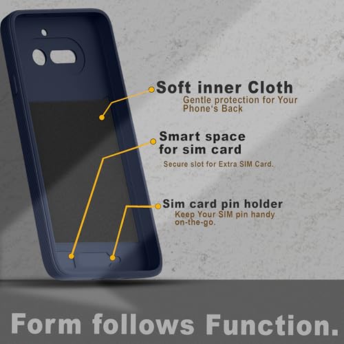 Image of Hupshy Back Cover for Nothing Phone 4a 5G Soft Matte Silicone Mag-Safe Design (Mag-Safe Not Support) Camera Protection | Slim Fit Bumper Cover (Blue)
