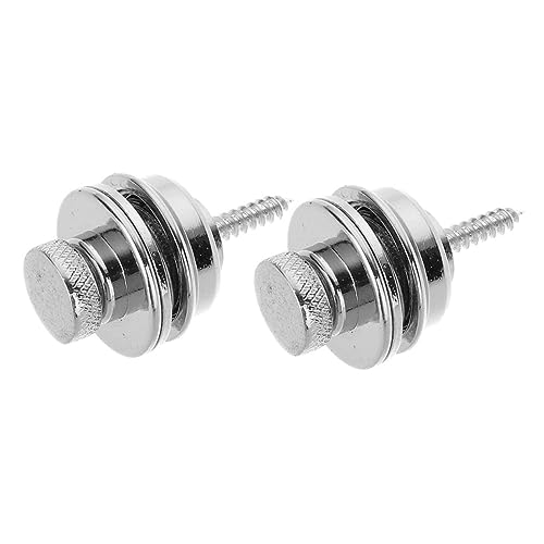 Toddmomy 2Pcs Skid Guitar Strap Locks Durable Alloy Studs for Electric and Acoustic Guitars Non Slip Strap Retainers for Secure Attachment