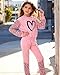 GOLLUNER 6-14Y Girls Sweatshirt Leggings Set Teen Girls Fashion Outfits Sweapants Clothing Set(11-12Y)