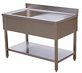  Spültisch 1000x600x850/950mm, 1 Becken links